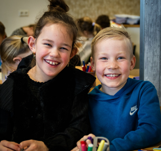 kinderen blij